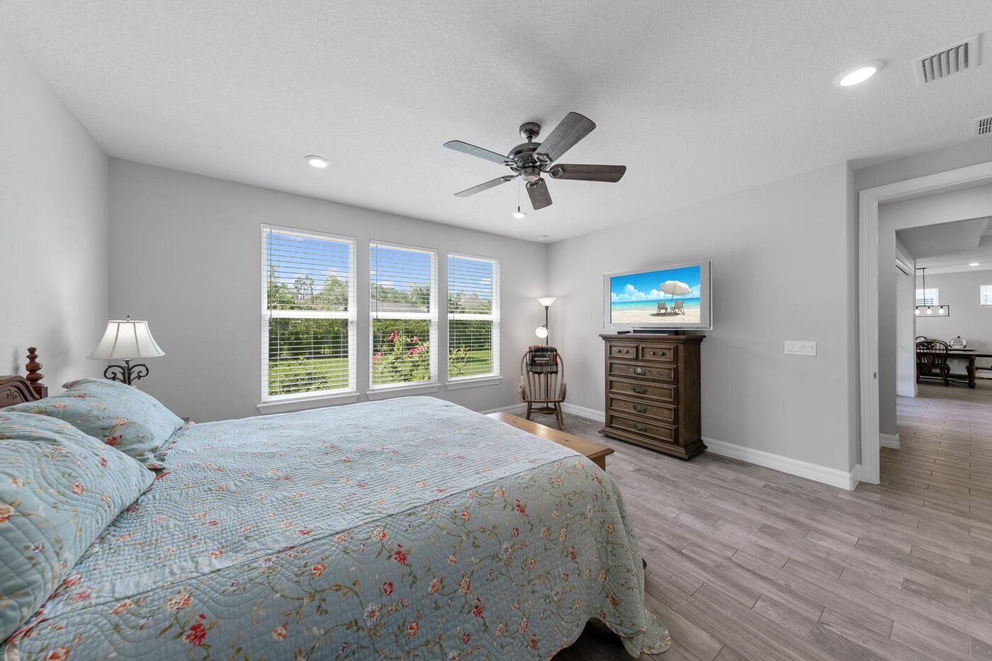 129 Cattail Bay Drive — the owner’s suite, looking out