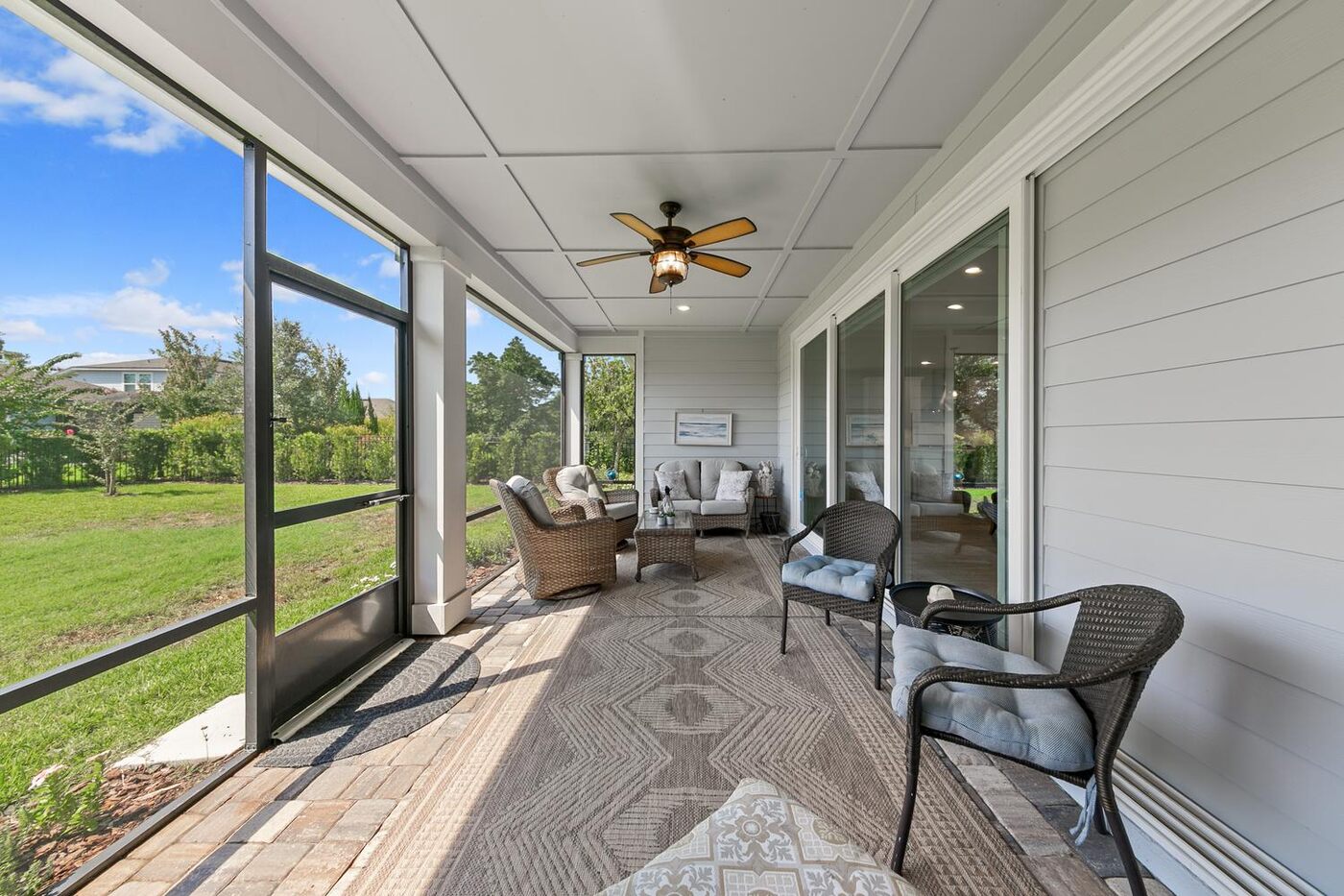 129 Cattail Bay Drive — the lanai, out to the yard