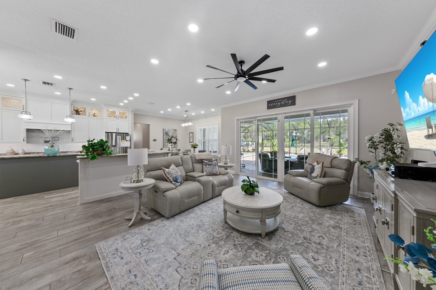 56057 Griffin Road &mdash; the living room, toward the kitchen