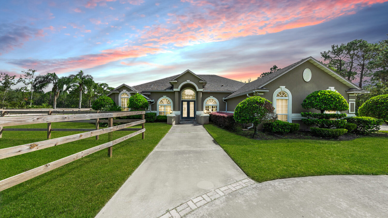 10680 Quail Ridge Drive — the house from the drive