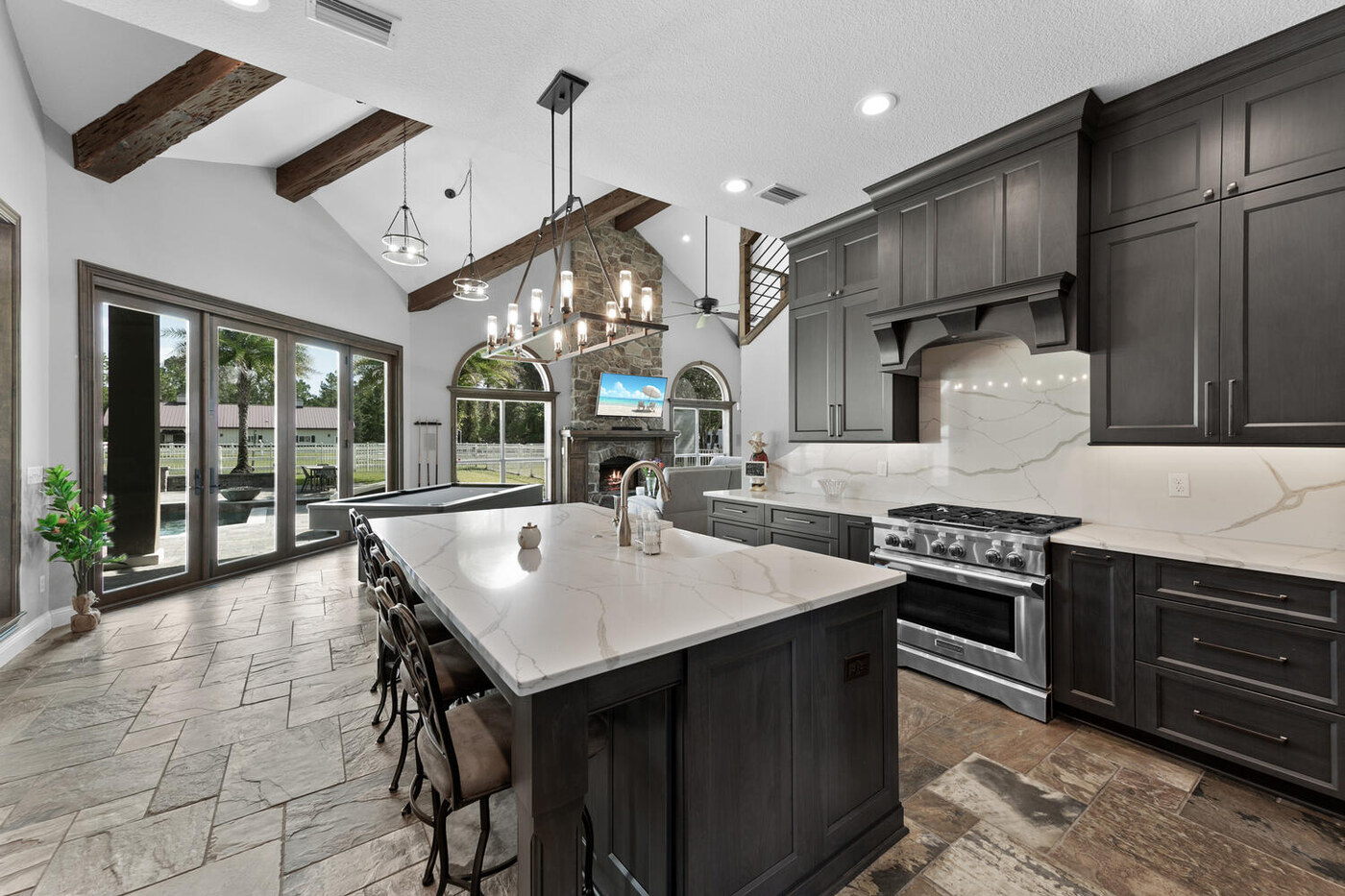 10680 Quail Ridge Drive — the kitchen, open to the great room