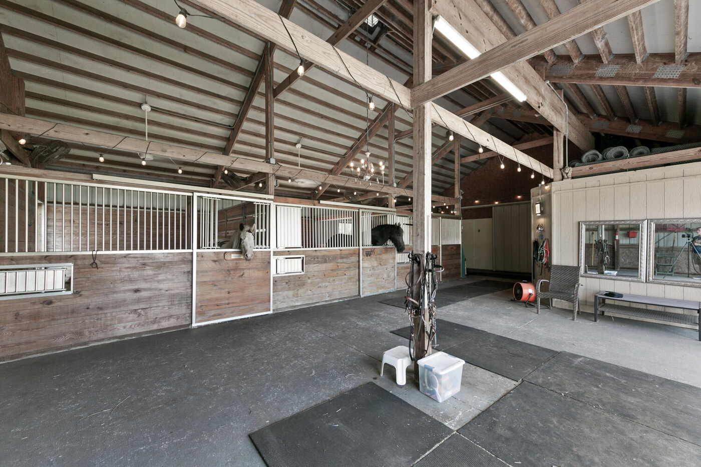 10680 Quail Ridge Drive — the barn aisle