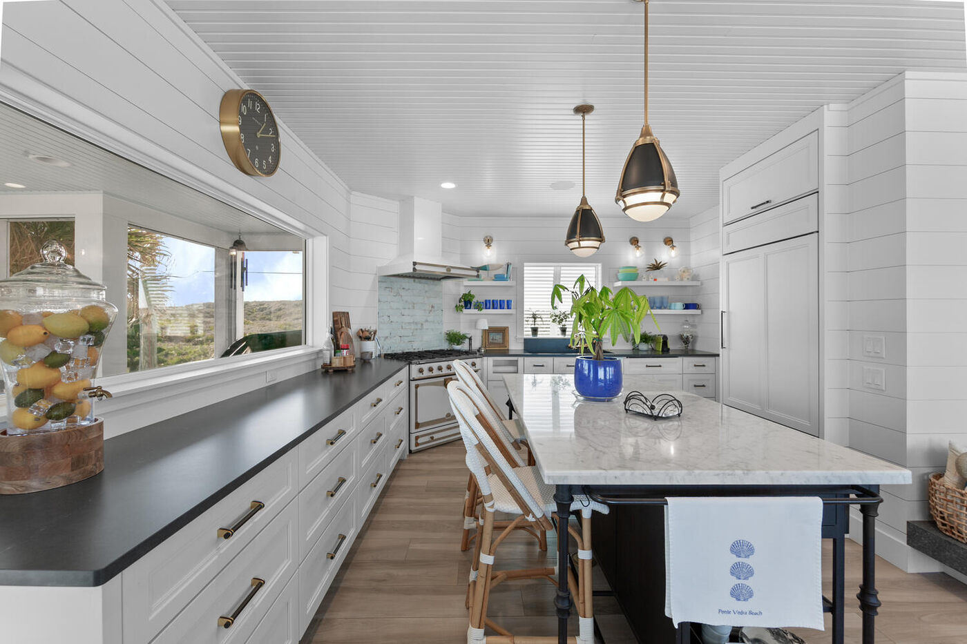 2657 S Ponte Vedra Boulevard &mdash; the kitchen, with the ocean beyond
