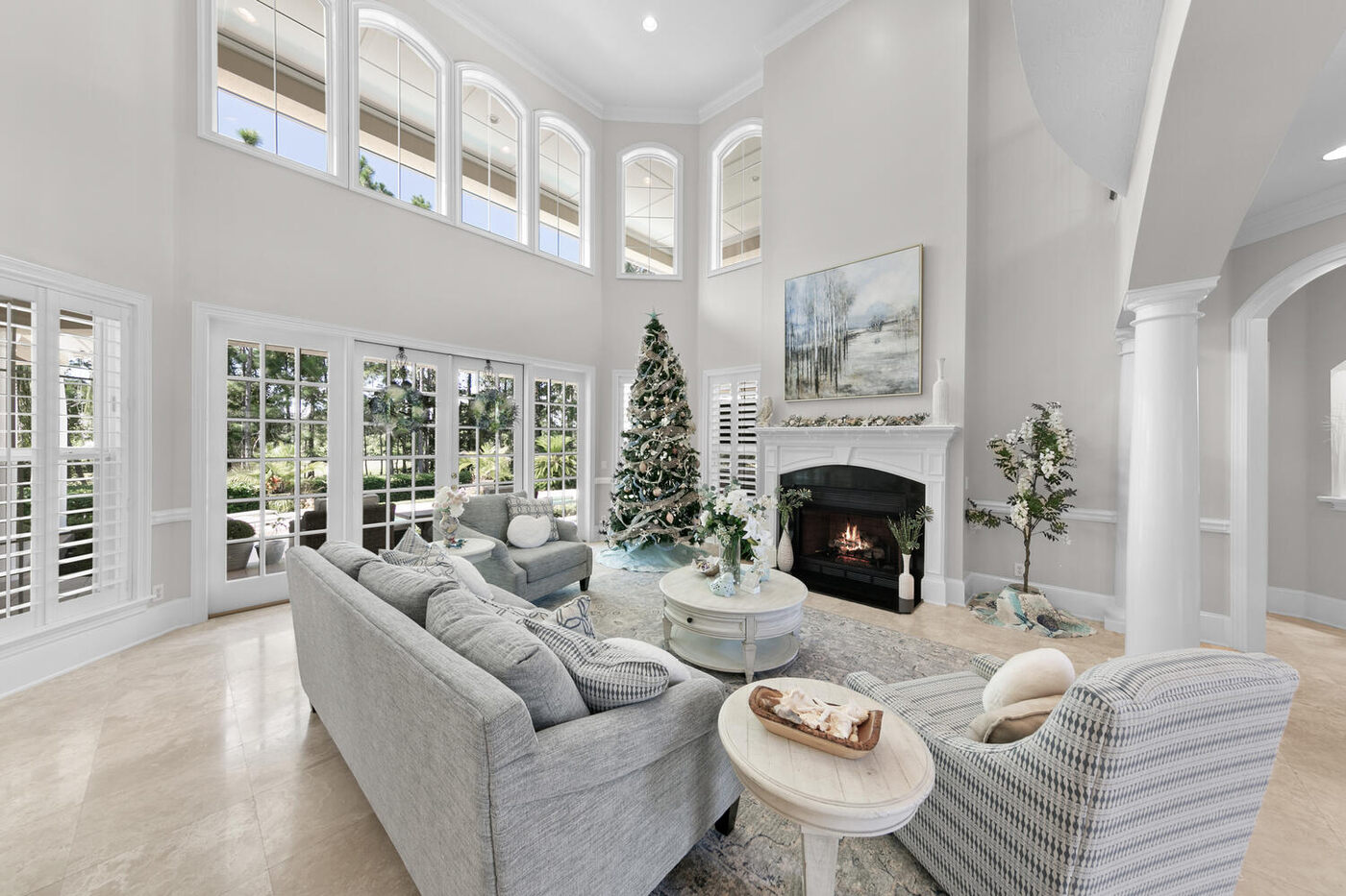 752 Promenade Pointe Drive — the living room fireplace