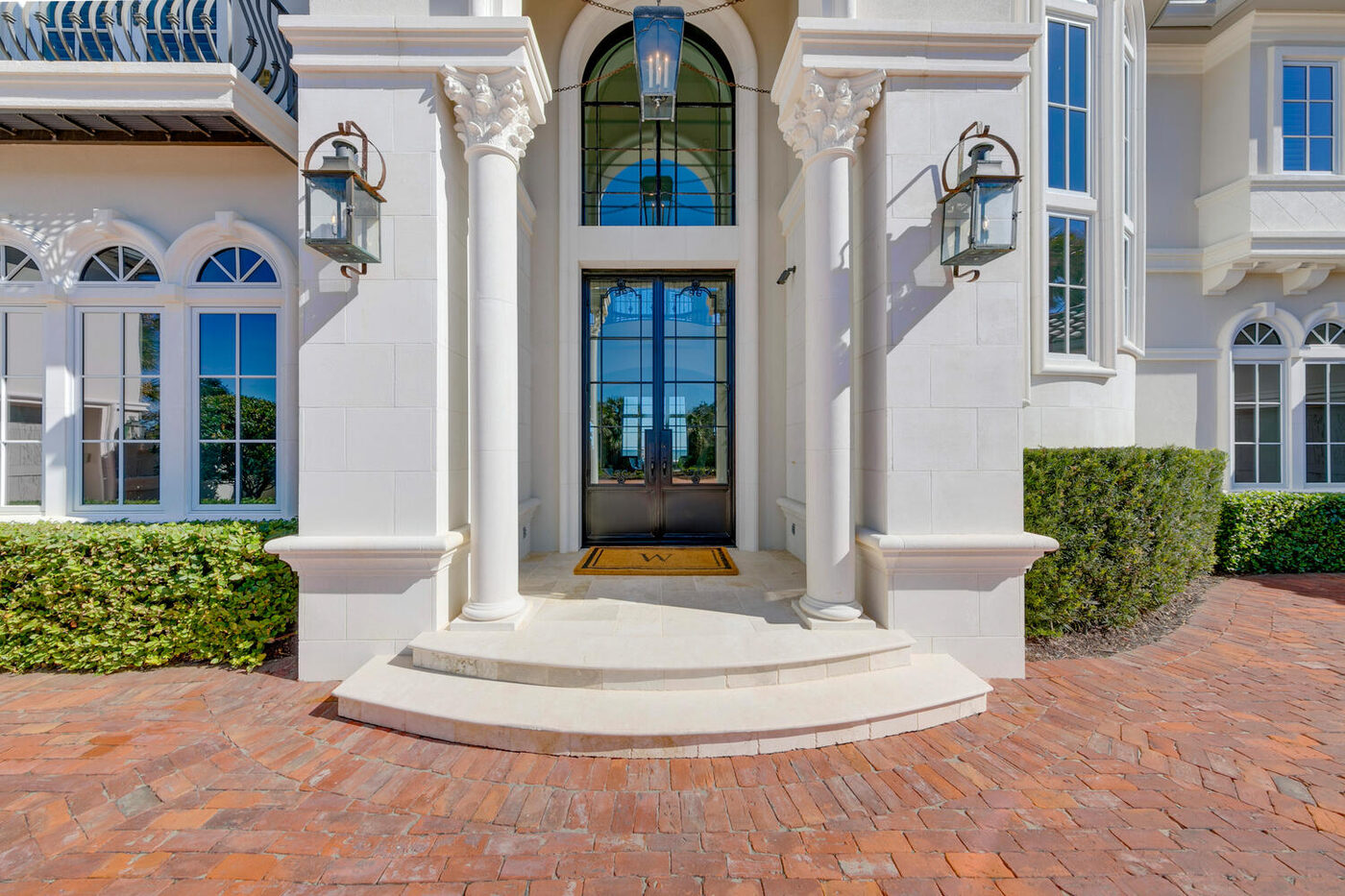 801 Ponte Vedra Boulevard &mdash; the entry, columns and carved surround