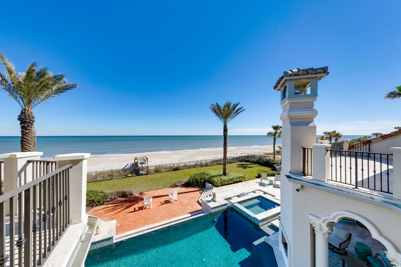 801 Ponte Vedra Boulevard &mdash; the upper balcony, over the pool to the water