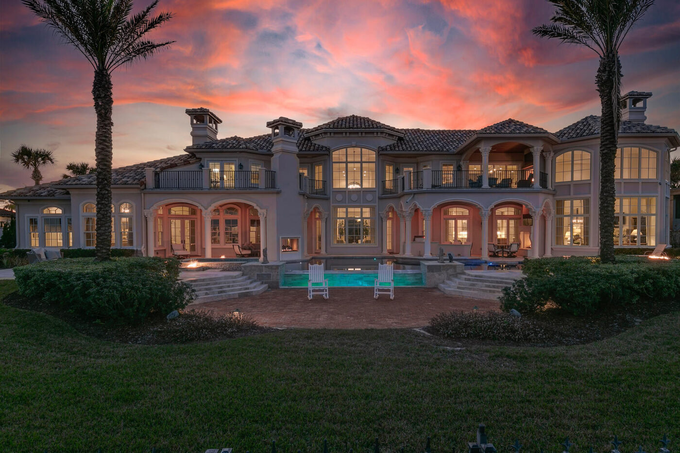 801 Ponte Vedra Boulevard &mdash; the ocean elevation at dusk